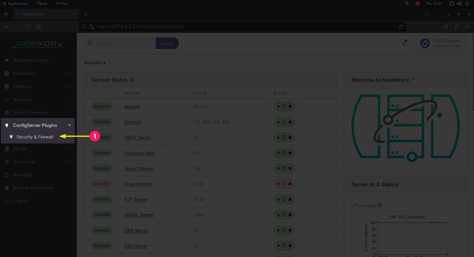 Install › Install CSF - ConfigServer Security & Firewall